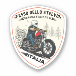 Adesivo passo dello stelvio - stelvio pass italian alps