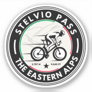 Adesivo passo dello stelvio - stelvio pass italian Cycling