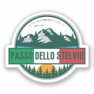Adesivo passo dello stelvio - stelvio pass italian Mountai