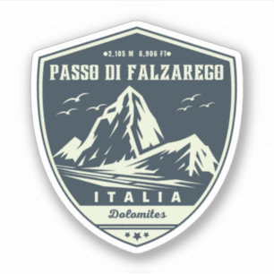 Adesivo Passo di Falzarego - dolomite de passagem de monta