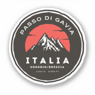 Adesivo passo di gavia - gavia pass italian Mountain al