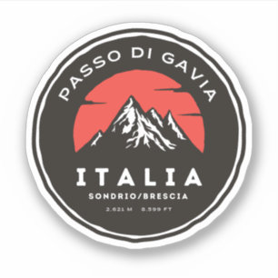 Adesivo passo di gavia - gavia passa alps italianos Mounta