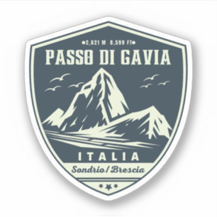 Adesivo passo di gavia - gavia passa alps italianos Mounta