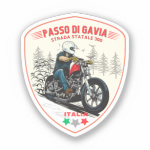 Adesivo passo di gavia - gavia passa pelas montanhas itali