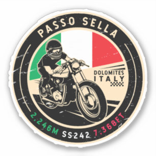 Adesivo Passo Sella   Itália   Motociclos