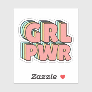 Adesivo Pastel GRL PWR