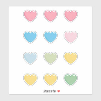Adesivo Pastel Hearts