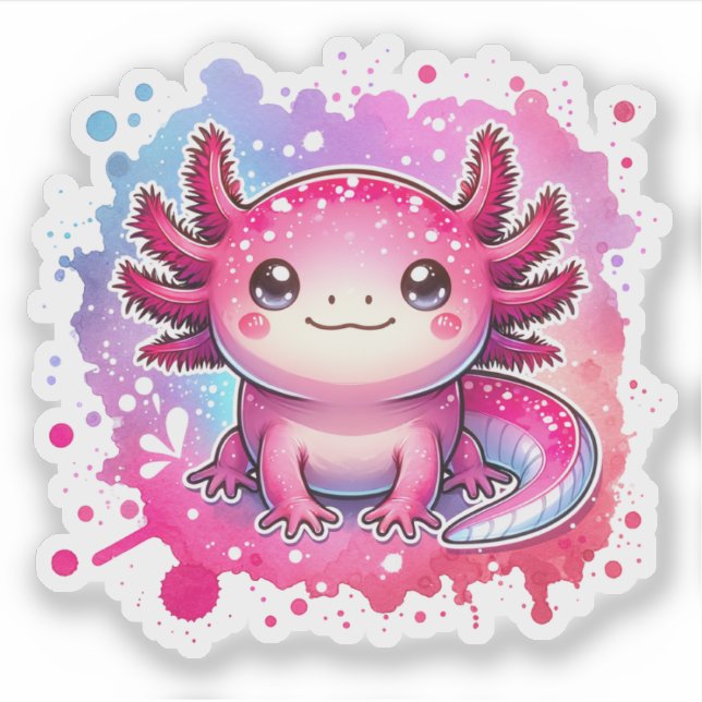 Adesivo Pastel-macaco Axolotls Novas Designs Ruas de vinil (Frente)