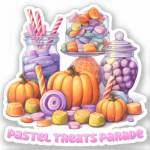 Adesivo Pastel Treats Parade - Doces e Abóbora