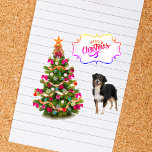 Adesivo Pastor australiano Merry Christmas Tree Sticker<br><div class="desc">Pastor australiano Merry Christmas Tree Sticker</div>
