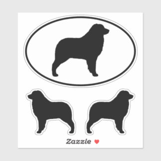 Adesivo Pastor australiano Silhouettes Vinil Stickers