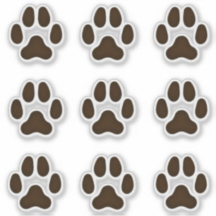 Adesivo Pata-Cachorro Imprime Pentes Escuros Castanhos Esc