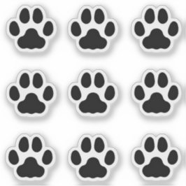 Adesivo Pata de Gato Pequeno Imprime Animais Pretos Traça 