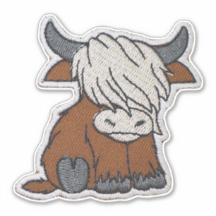 Adesivo Patch de Vaca Highland