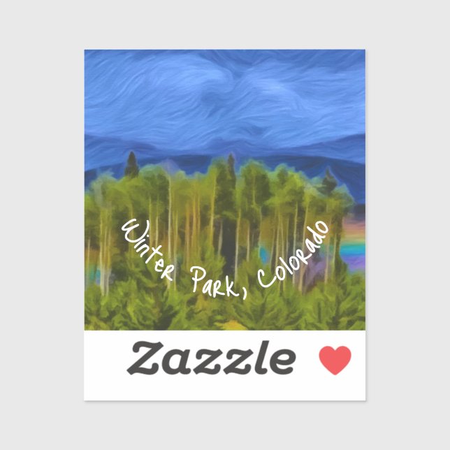 Adesivo Patch do arco-íris do Winter Park (Folha)