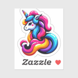 Adesivo Patch Unicorn Puffy Multicolor Reprodução