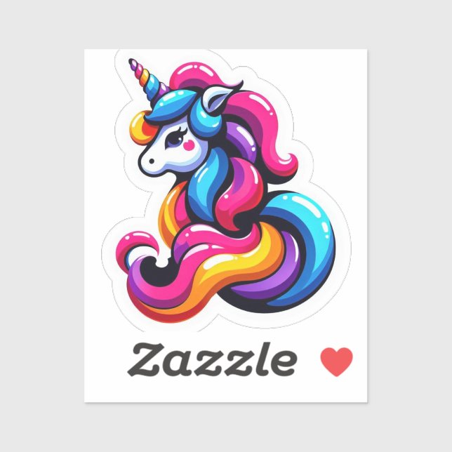 Adesivo Patch Unicorn Puffy Multicolor Reprodução (Folha)