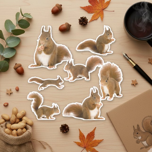 Adesivo Patilha de Esquilo (Squirrel Sticker Pack)