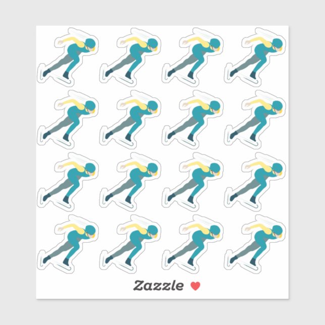 Adesivo Patinação de velocidade (Folha)