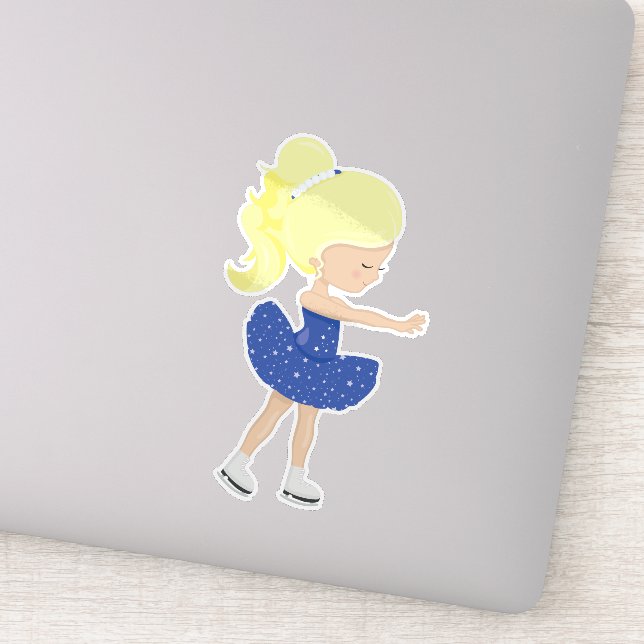 Adesivo Patinação Física, Garota Ice, Cabelo Loiro (Detalhe)