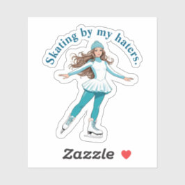 Adesivo Patinação na Figura "Patinando pelos meus odiadore