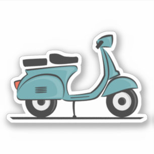 Adesivo patinete de vespa verde
