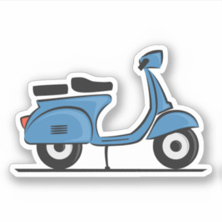 Adesivo patinete vespa azul