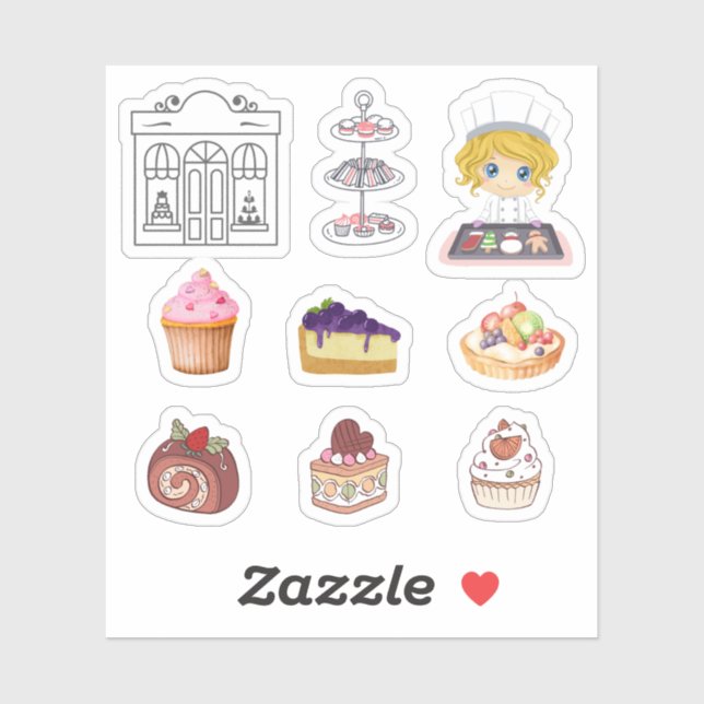 Adesivo Patisserie Stickers (Folha)