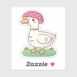 Adesivo Pato Cogumelo Cute