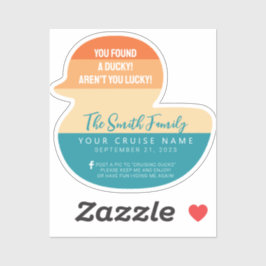 Adesivo Pato de Cruzeiro de Caribe