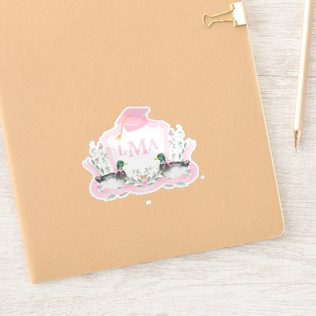 Adesivo Pato Mallard Monograma - Graduação (Notebook)