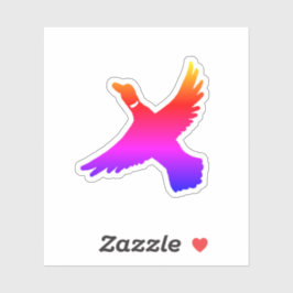 Adesivo Pato Mínimo do Arco-Íris