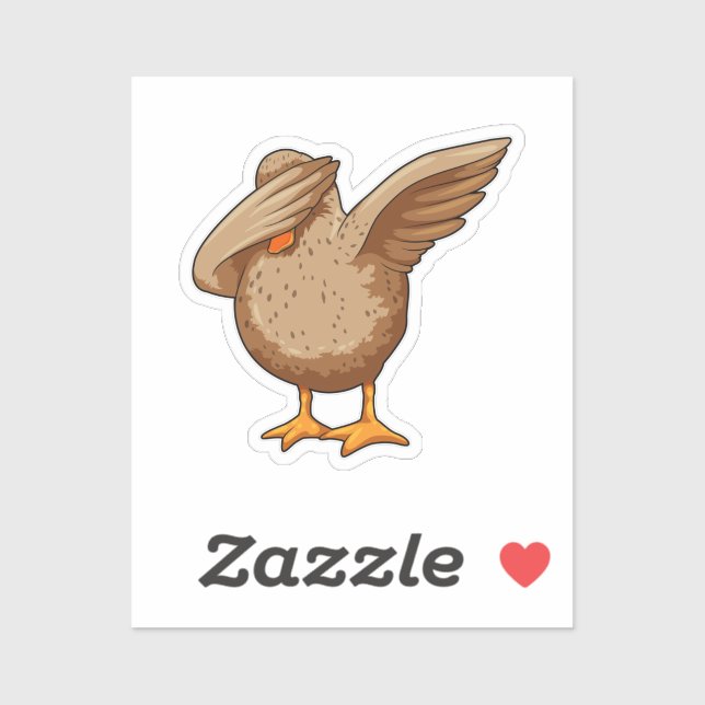 Adesivo Pato no laboratório de dança de salto (Folha)