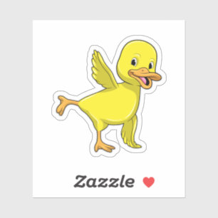 Adesivo Pato no Yoga Stretching