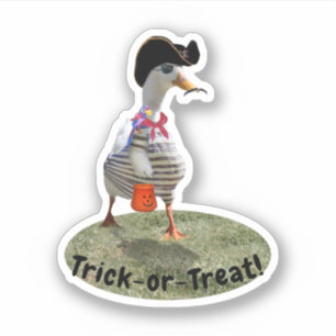 Adesivo Pato Pirata Halloween