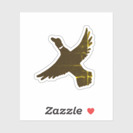 Adesivo Pato-voador artístico de folha de ouro