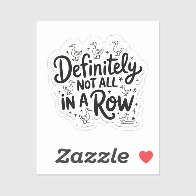 Adesivo Patos definitivamente não todos seguidos (Folha)