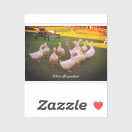 Adesivo Patos no Parque Engraçado Somos todos Paqueiros