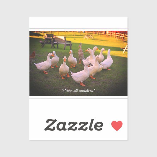 Adesivo Patos no Parque Engraçado Somos todos Paqueiros (Folha)