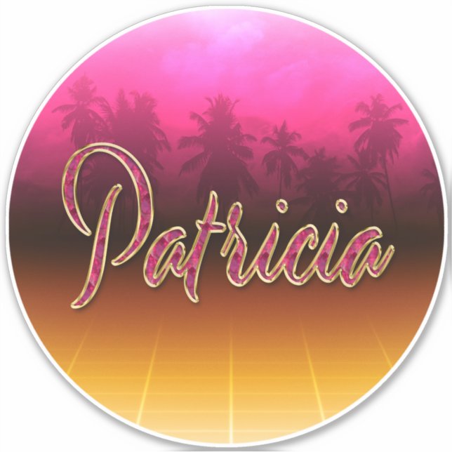 Adesivo Patricia Vorname Name pink Aufkleber Sticker (Frente)