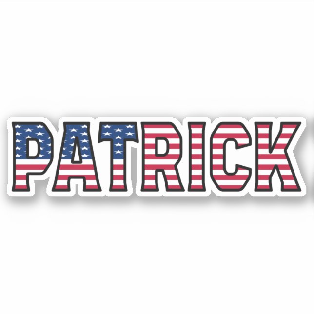 Adesivo Patrick Name Vorname USA Sticker Stickerset (Frente)