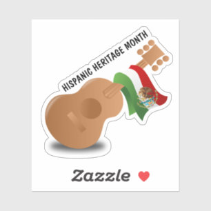 Adesivo Patrimônio Hispânico Nacional Mês - Violão