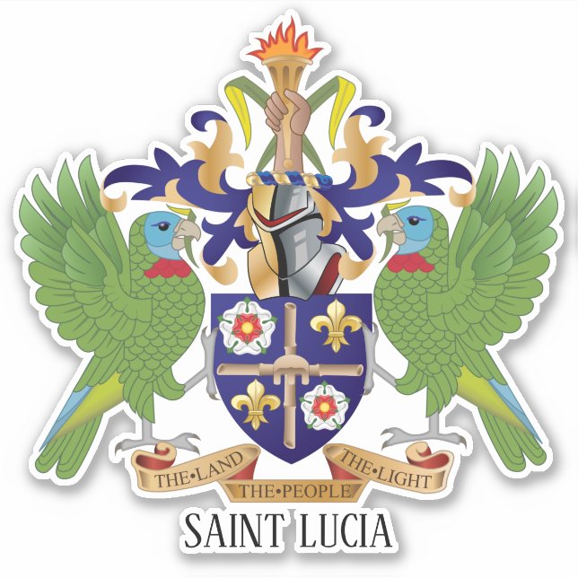 Adesivo Patriótica Da Casaco Nacional De Armas De santo De (Frente)