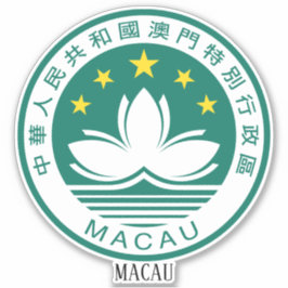 Adesivo Patriótica Nacional de Casaco de Armas de Macau