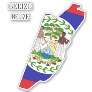 Adesivo Patriótico Belize Flag Charming