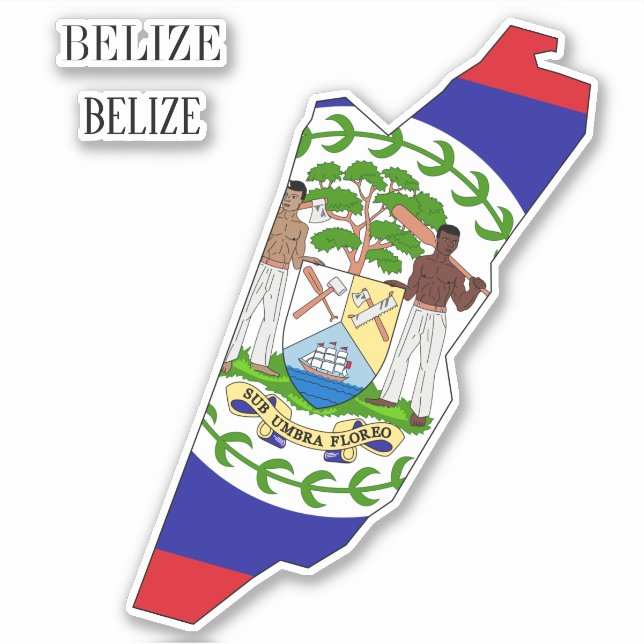 Adesivo Patriótico Belize Flag Charming (Frente)