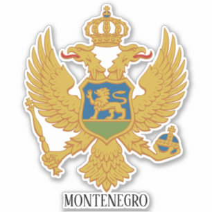 Adesivo Patriótico Casaco Nacional De Armas Do Montenegro