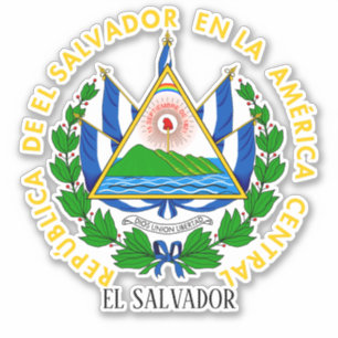 Adesivo Patriótico da Casaco Nacional de Armas de El Salv