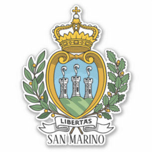 Adesivo Patriótico Da Casaco Nacional De Armas De San Mar