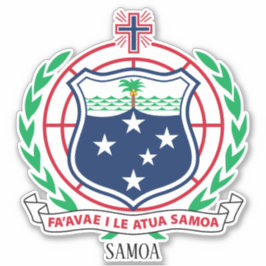 Adesivo Patriótico da Casaco Nacional de Armas Samoa